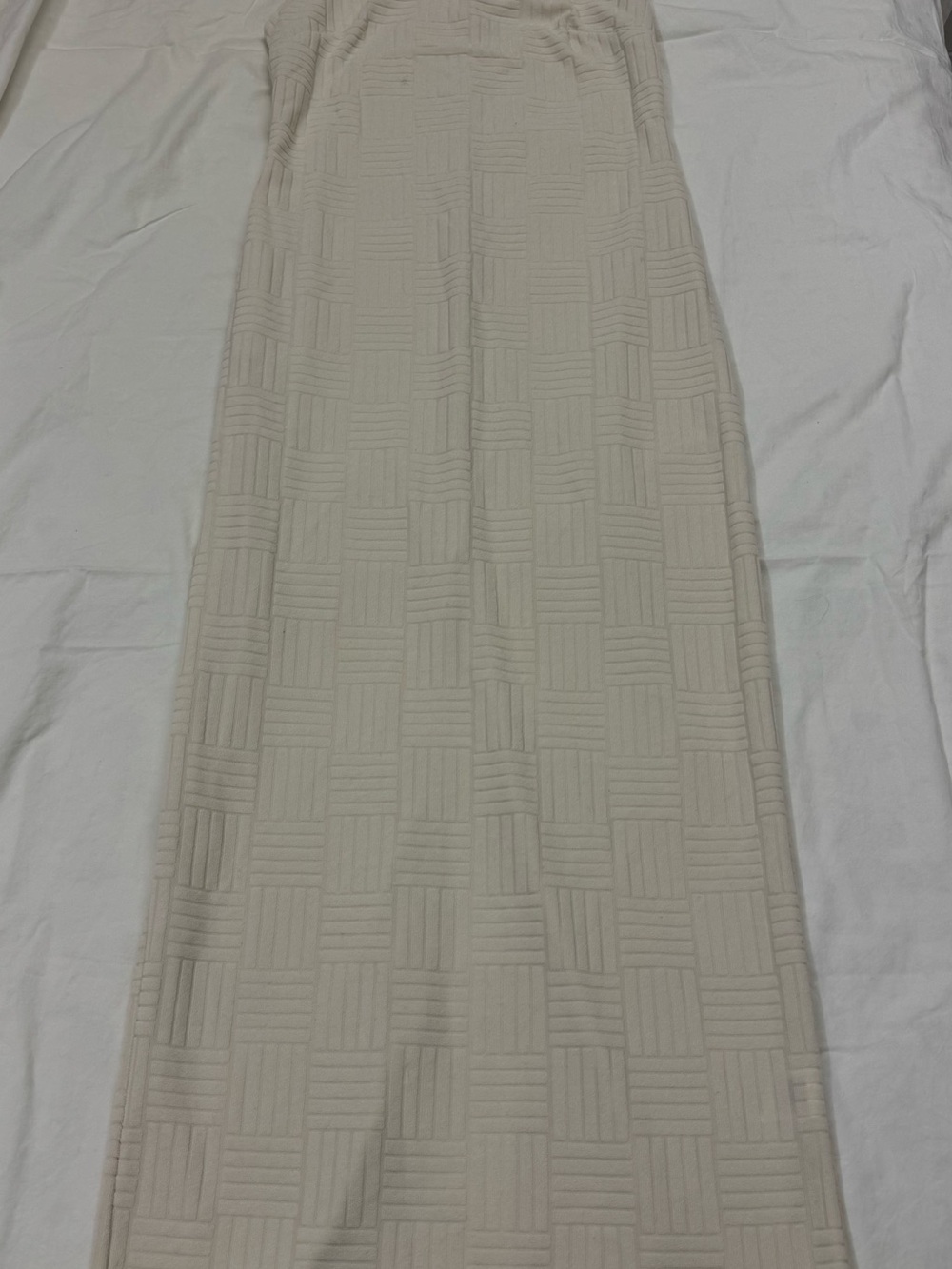 SHEIN Cream Textured Maxi Dress
